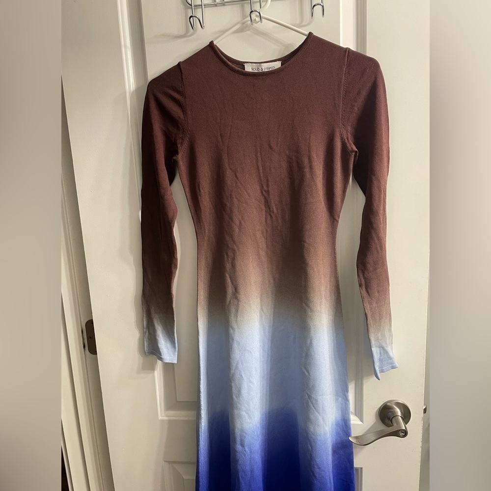 Solid & Striped
Dora Dress Ombre Twilight / Raisin Brown